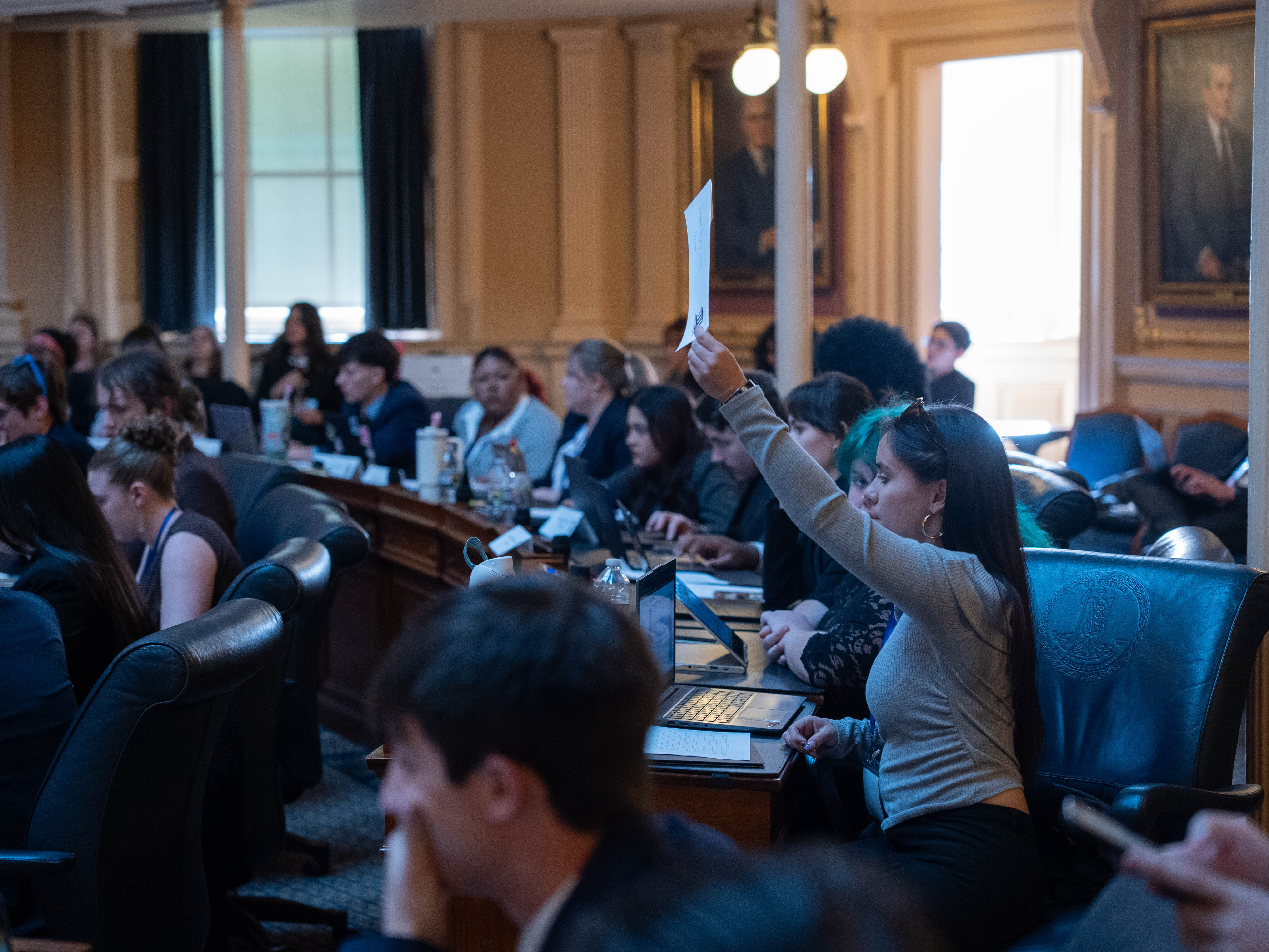 Students at VGS 2025 in House Chamber
