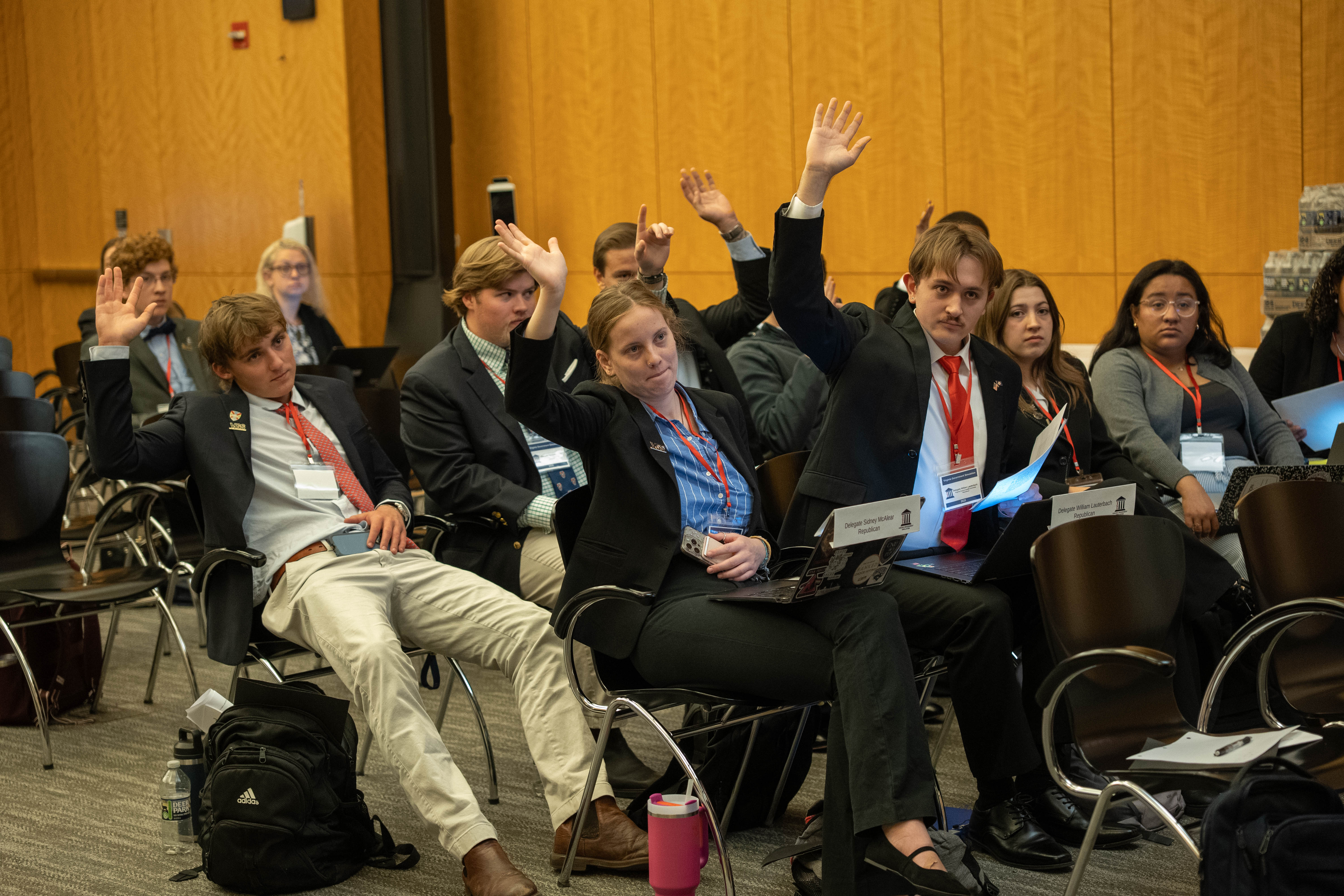 Students at VGS 2025 in subcommitte room