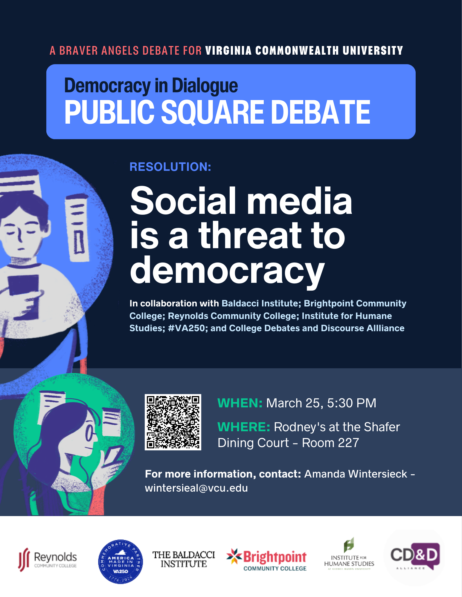 Democracy in Dialogue: Public Square Debate flyer
