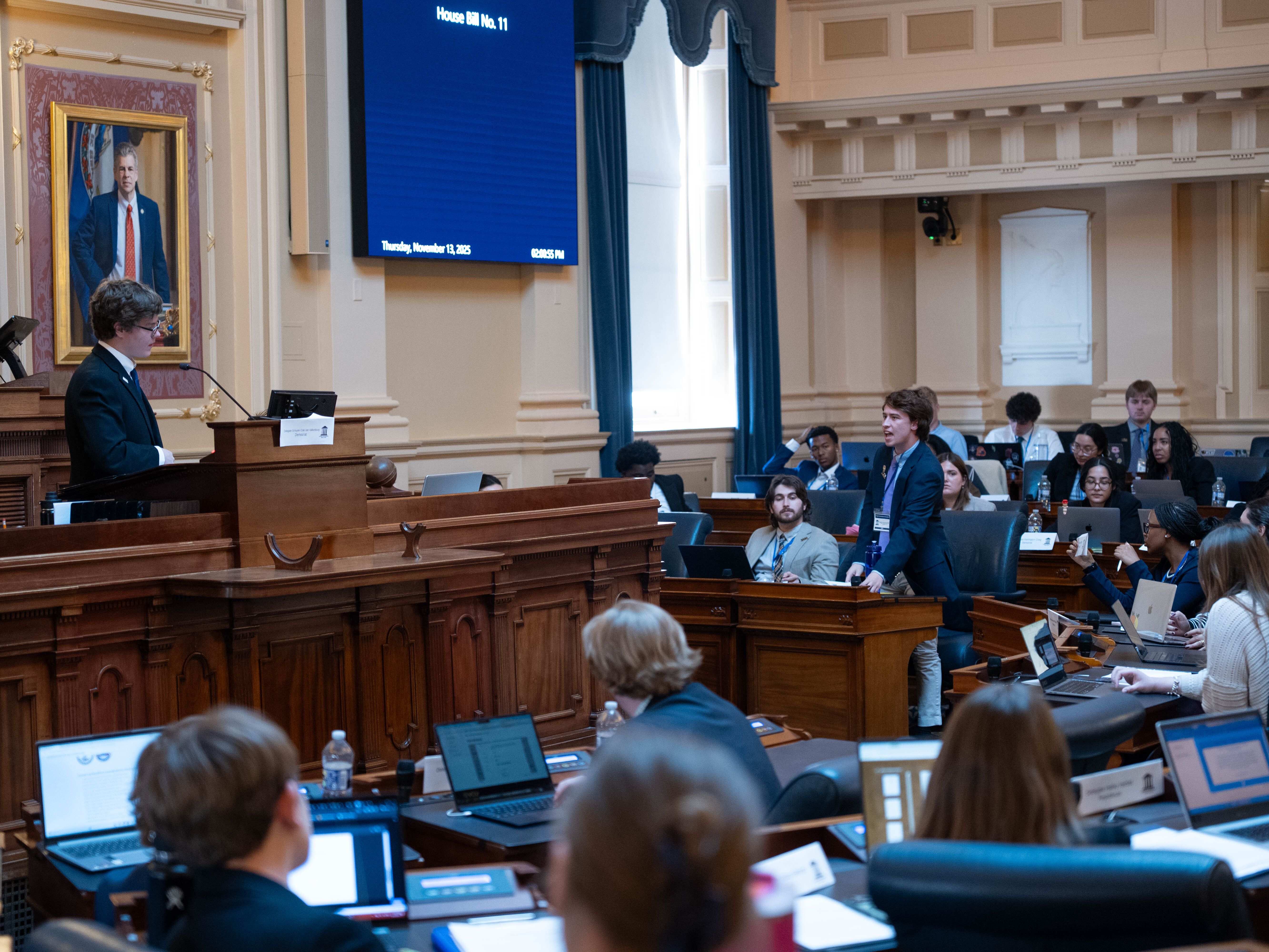 Students at VGS 2025 in House Chamber