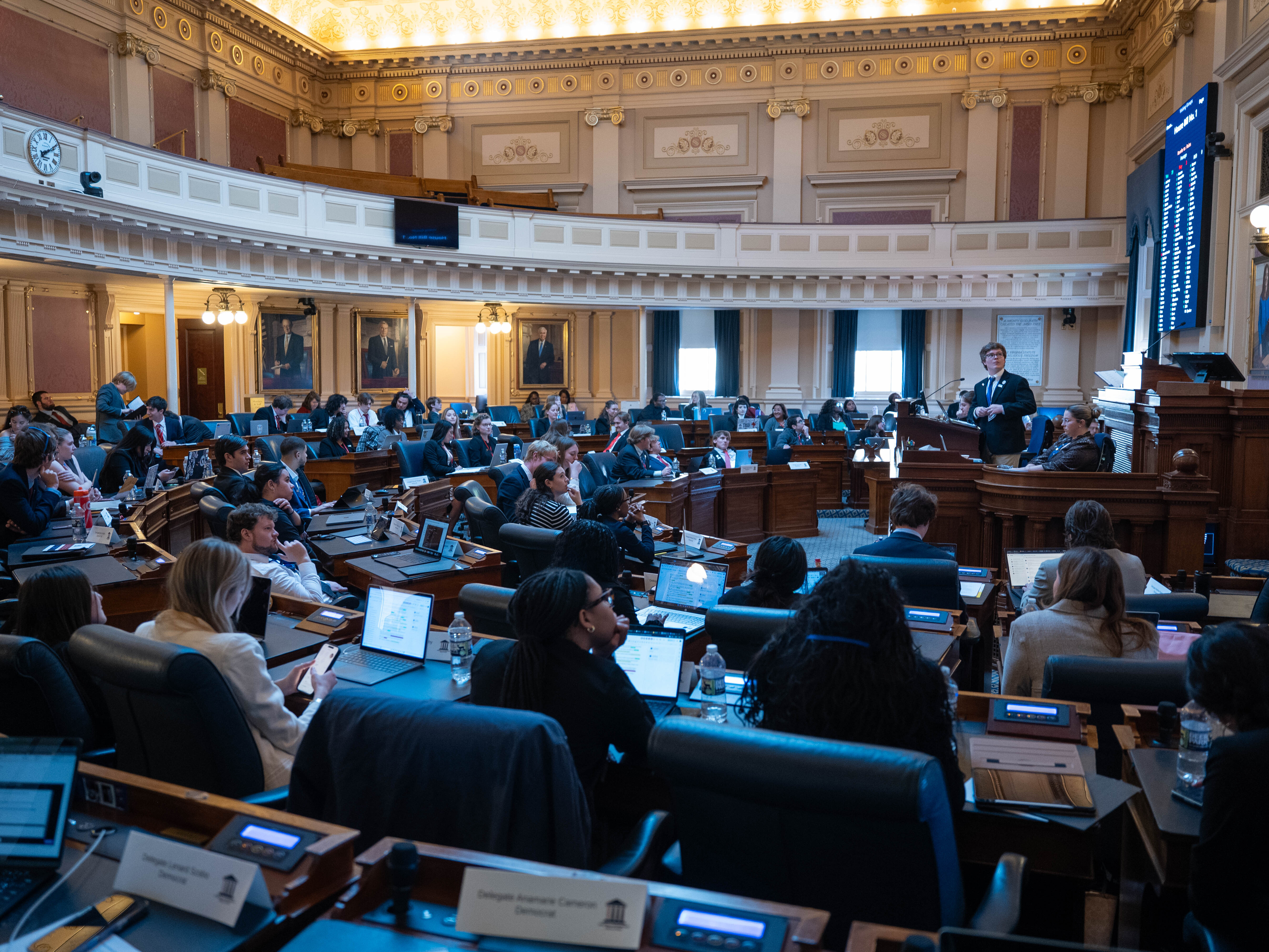 Students at VGS 2025 in House Chamber